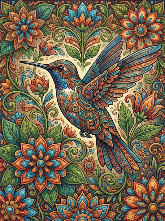 Detailed Hummingbird Florals (80 Colours)