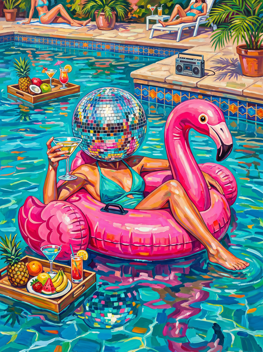 Disco Flamingo Float Party (120 Colours)