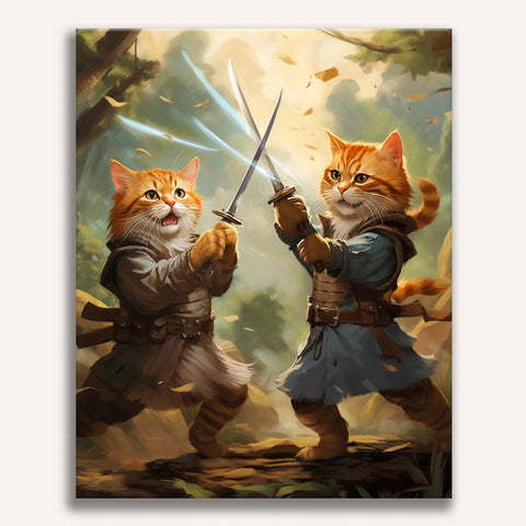 Dueling Paws