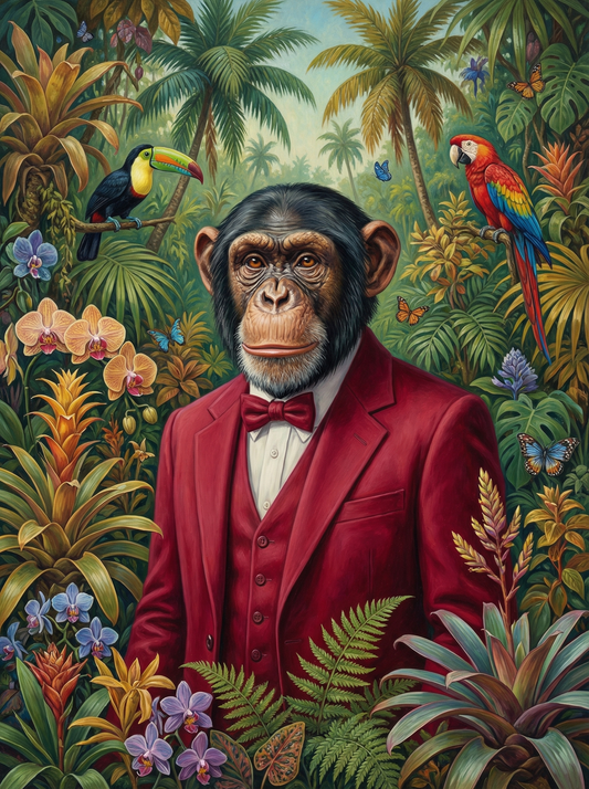 Jungle Suit Monkey Portrait (120 Colours)