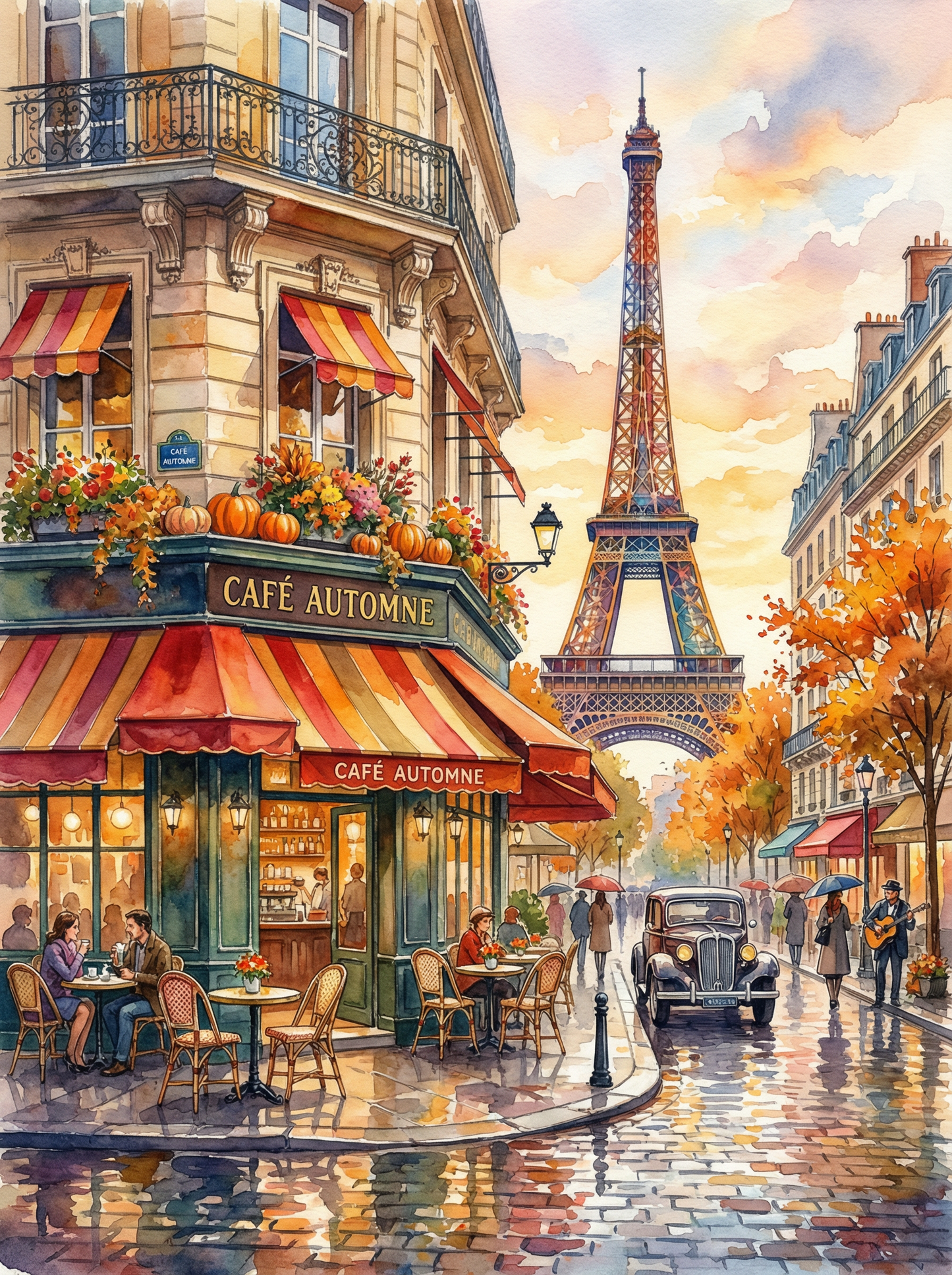 Parisian Autumn Café (80 Colours)
