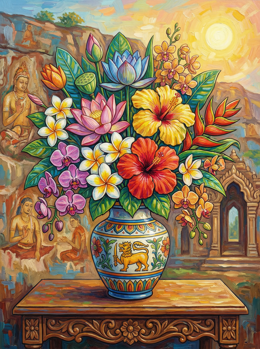 Lankan Heritage & Flowers (80 Colours)