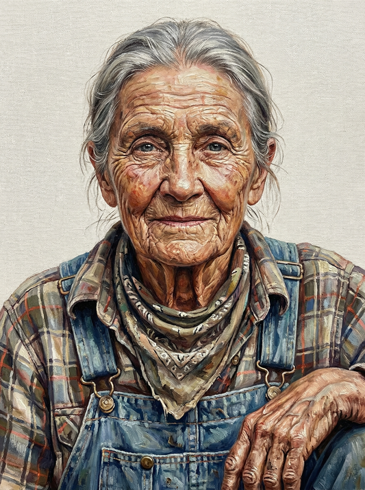 Elderly Rancher Portrait (120 Colours)