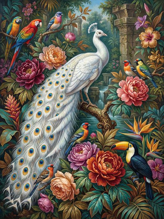 Elegant White Peacock (120 Colours)
