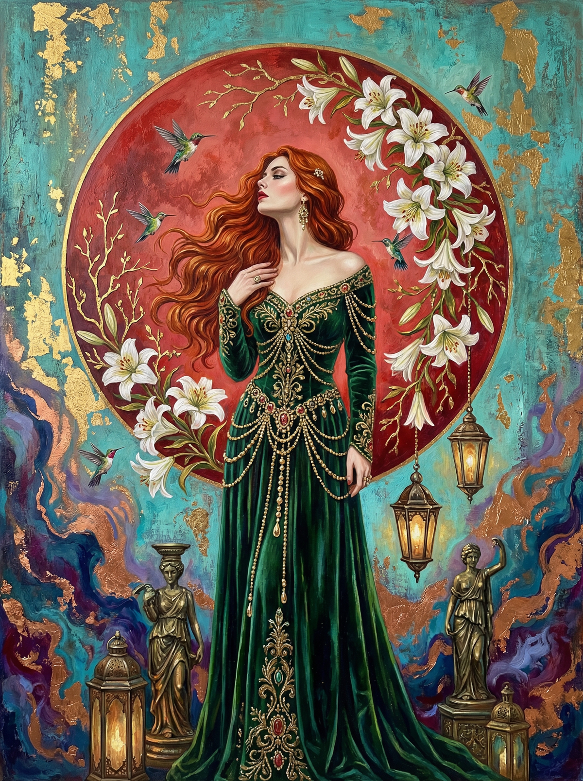 Enchanted Woman Red Moon (80 Colours)