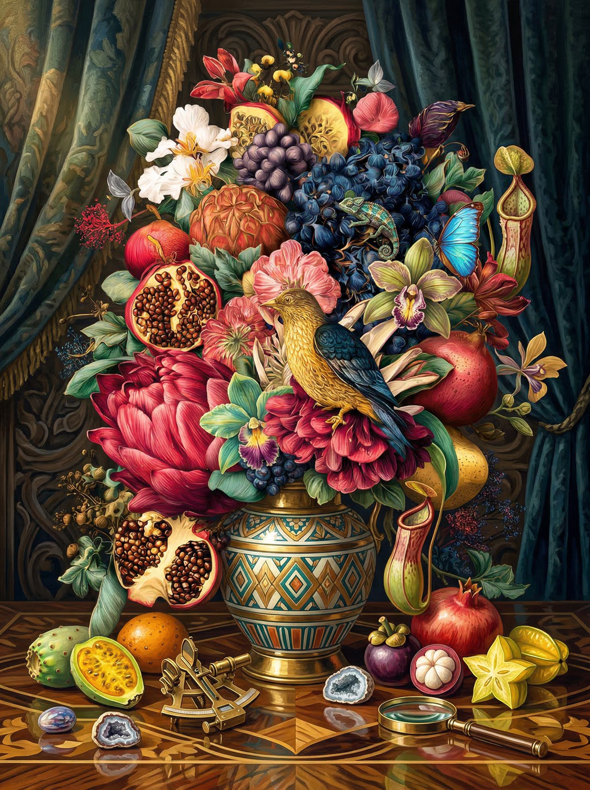 Exotic Fruit Flower Vase (80 Colours)