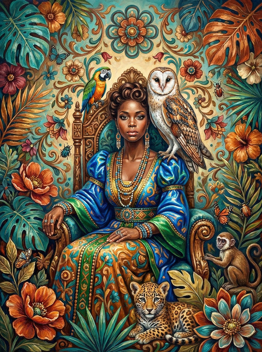 Exotic Woman With Wildlife (120 Colours)