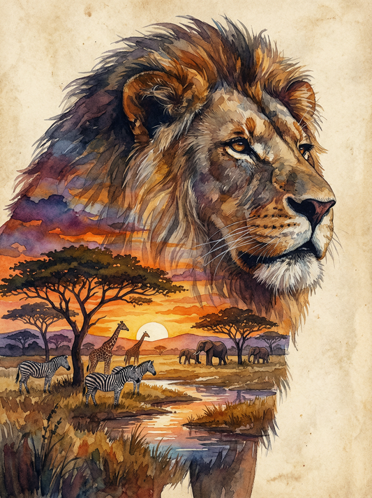 Savanna King at Dusk (80 Colours)