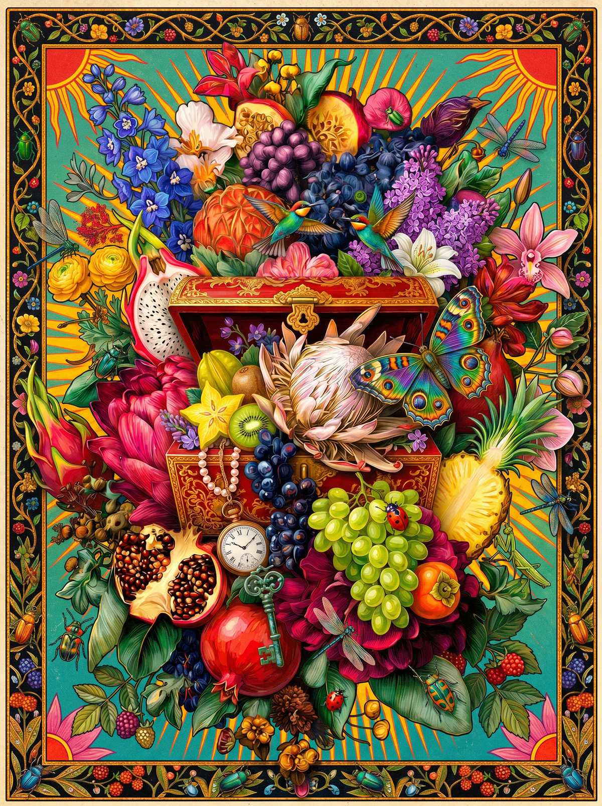 Floral Fruit Abundance (80 Colours)