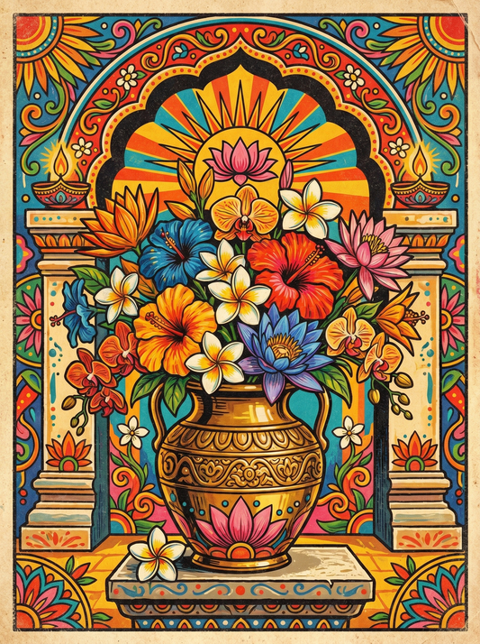 Floral Vase Archway (120 Colours)