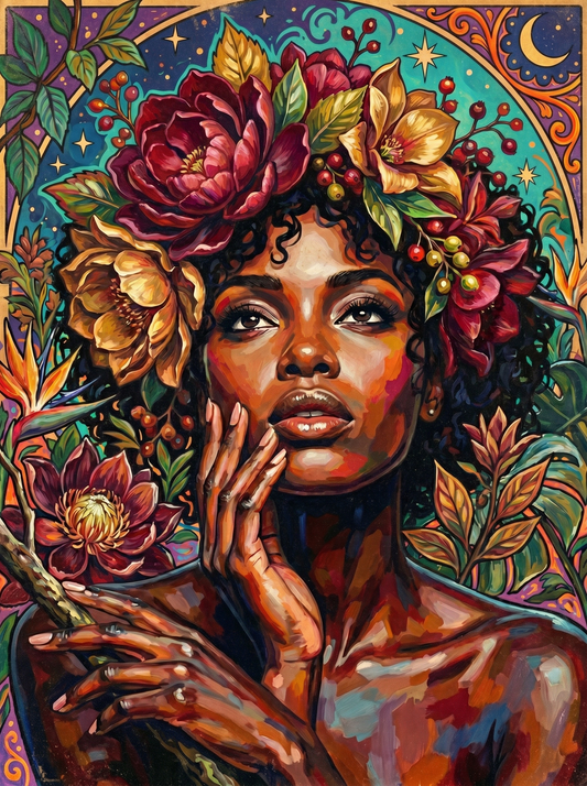 Flower Adorned Woman (120 Colours)
