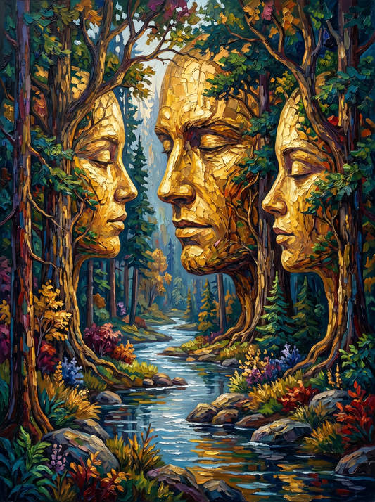 Forest Stream Golden Faces (80 Colours)