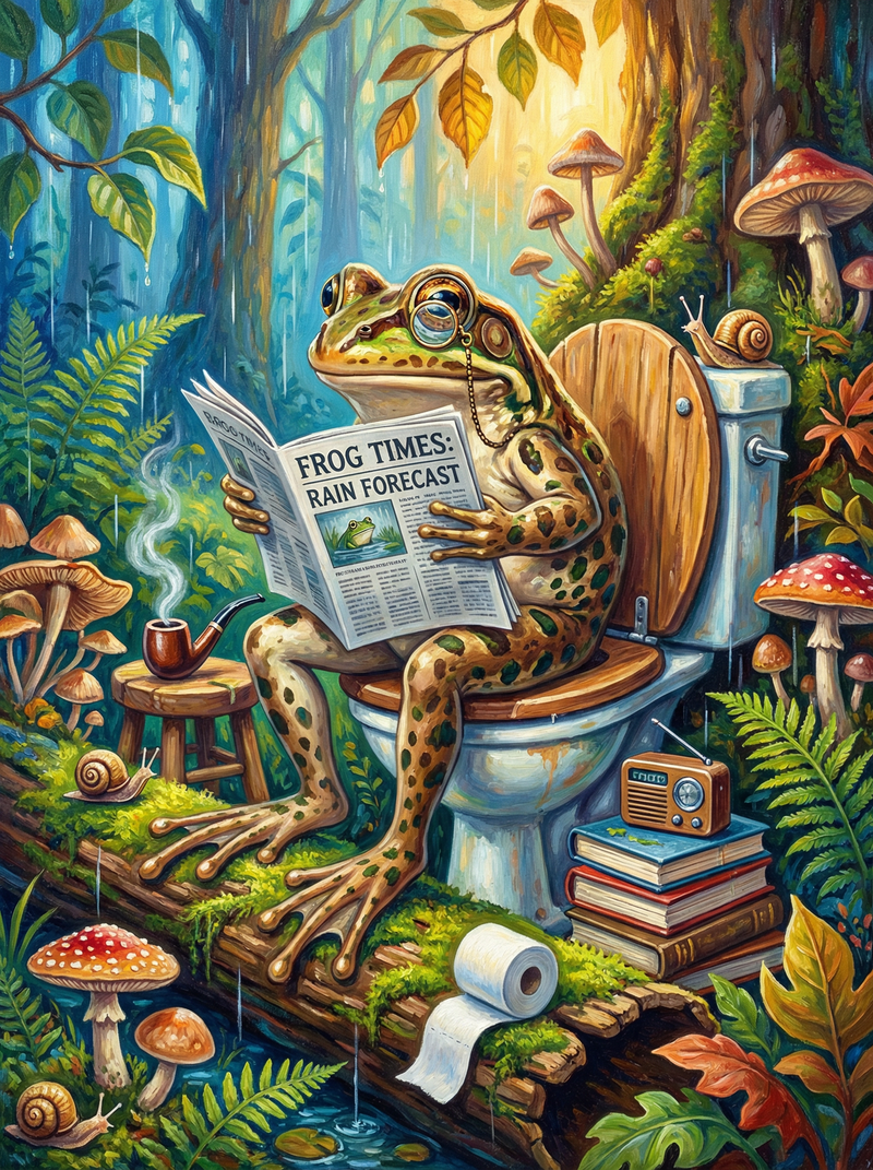 Frog In The Bathroom (80 Colours)