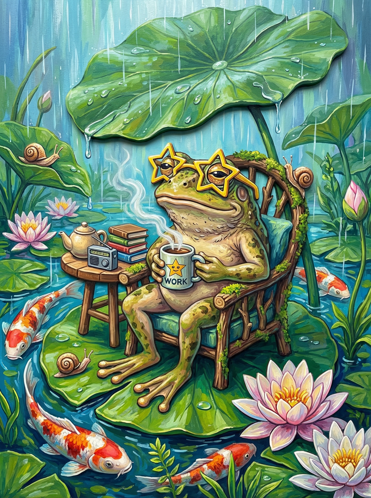 Frog Lily Pad Coffee Break (80 Colours)