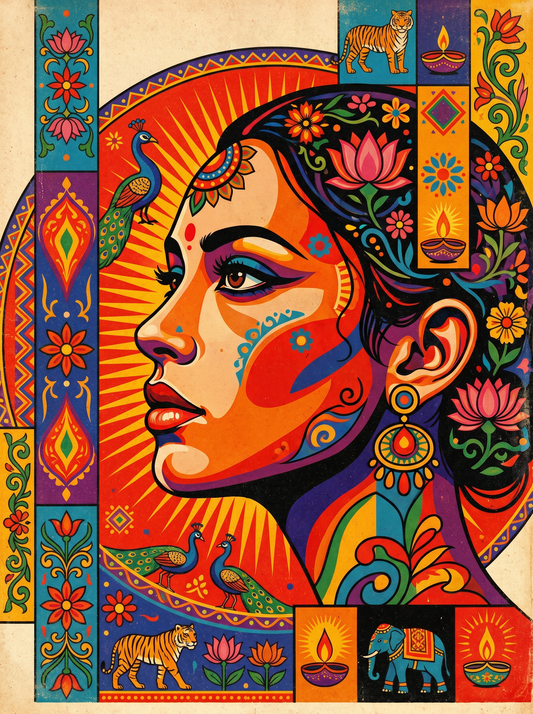 Geometric Lotus Woman (120 Colours)