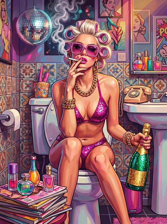 Glam Disco Bathroom Queen (80 Colours)