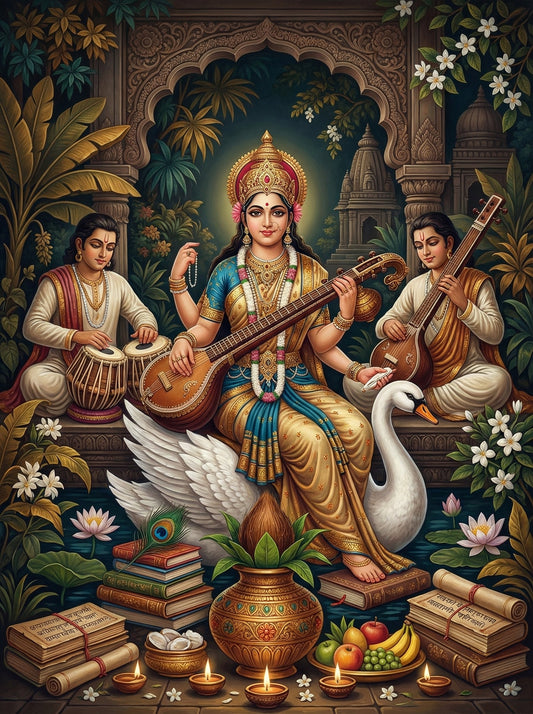 Goddess Saraswati Musical (80 Colours)