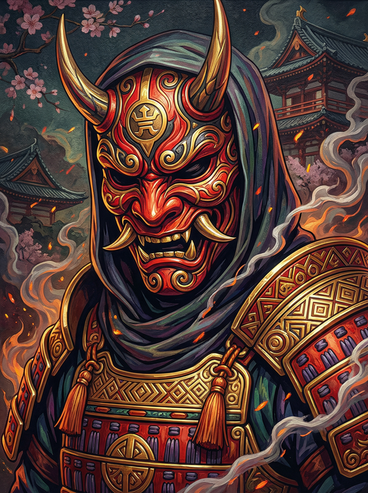 Golden Demon Warrior Mask (80 Colours)
