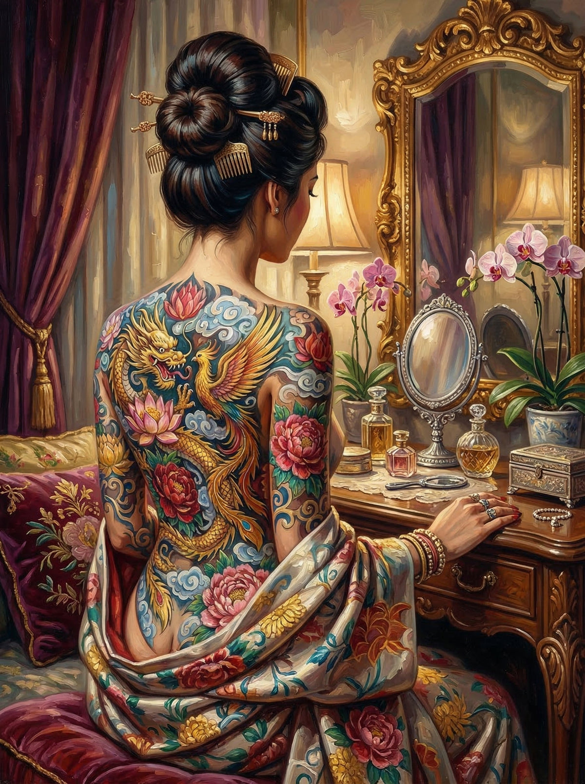 Golden Dragon Tattoo Boudoir (80 Colours)