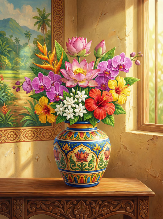 Golden Hour Lotus Arrangement (120 Colours)