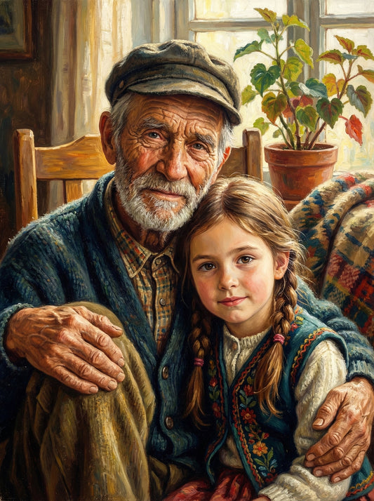 Grandfather Granddaughter Bond (80 Colours)