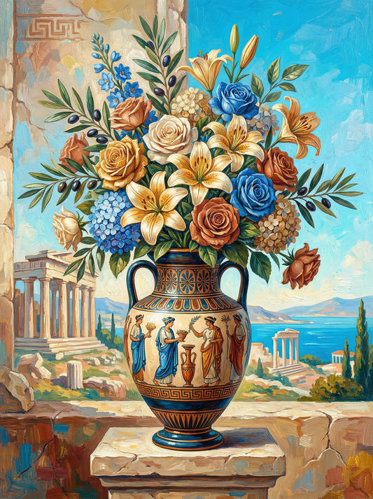 Greek Amphora Coastal Bouquet (120 Colours)