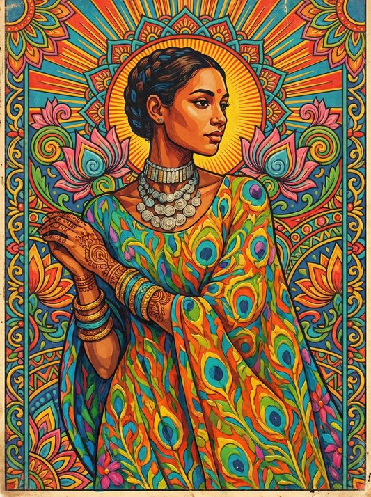 Green Sari Woman (120 Colours)