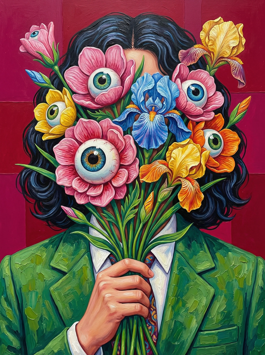 Green Suit Eye Flowers (80 Colours)