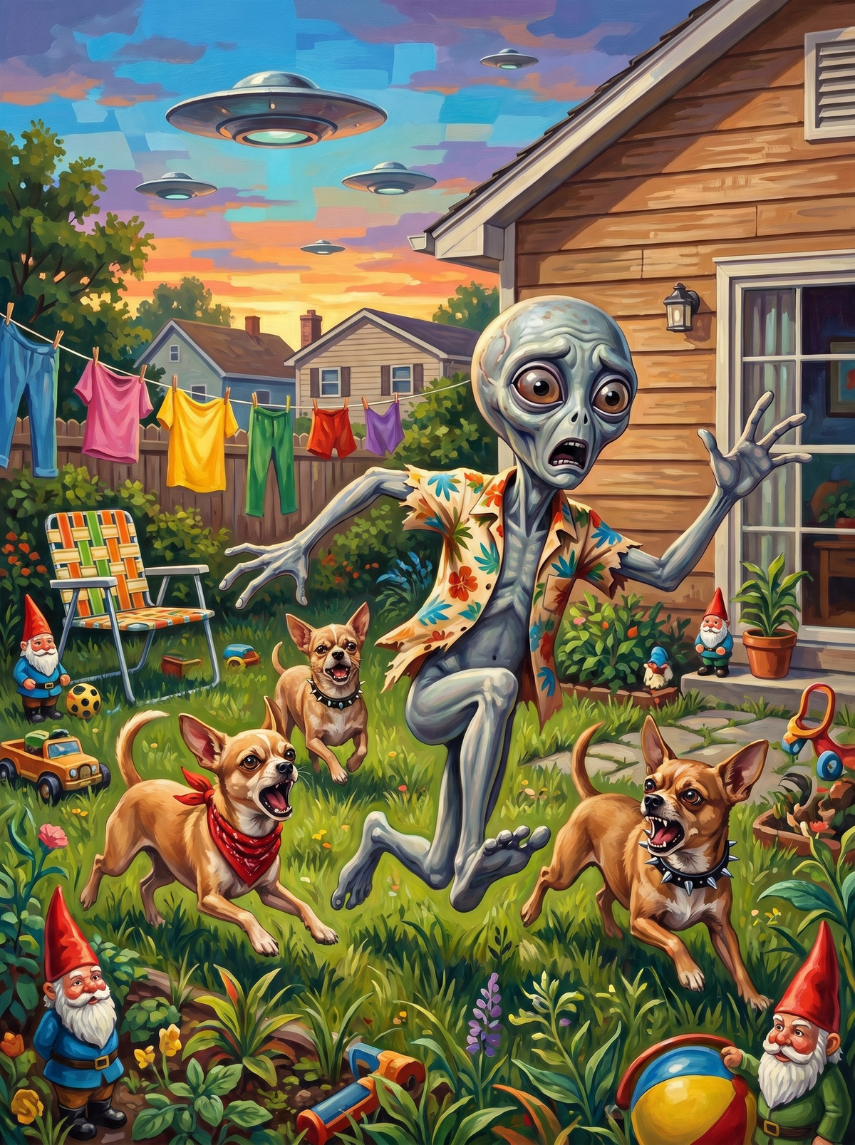 Hawaiian Alien Chihuahuas (80 Colours)