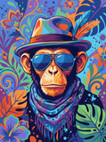 Retro Jungle Chimp (120 Colors)