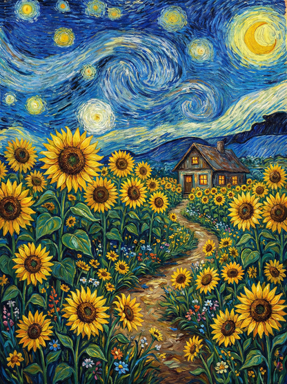 Starry Sunflower Path (80 Colours)