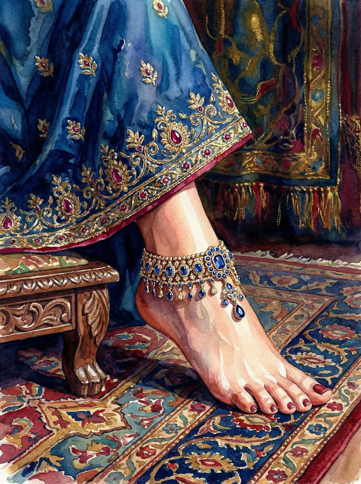 Sapphire Anklet (120 Colours)