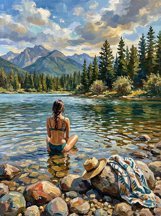 Mountain Lake Solitude (80 Colours)