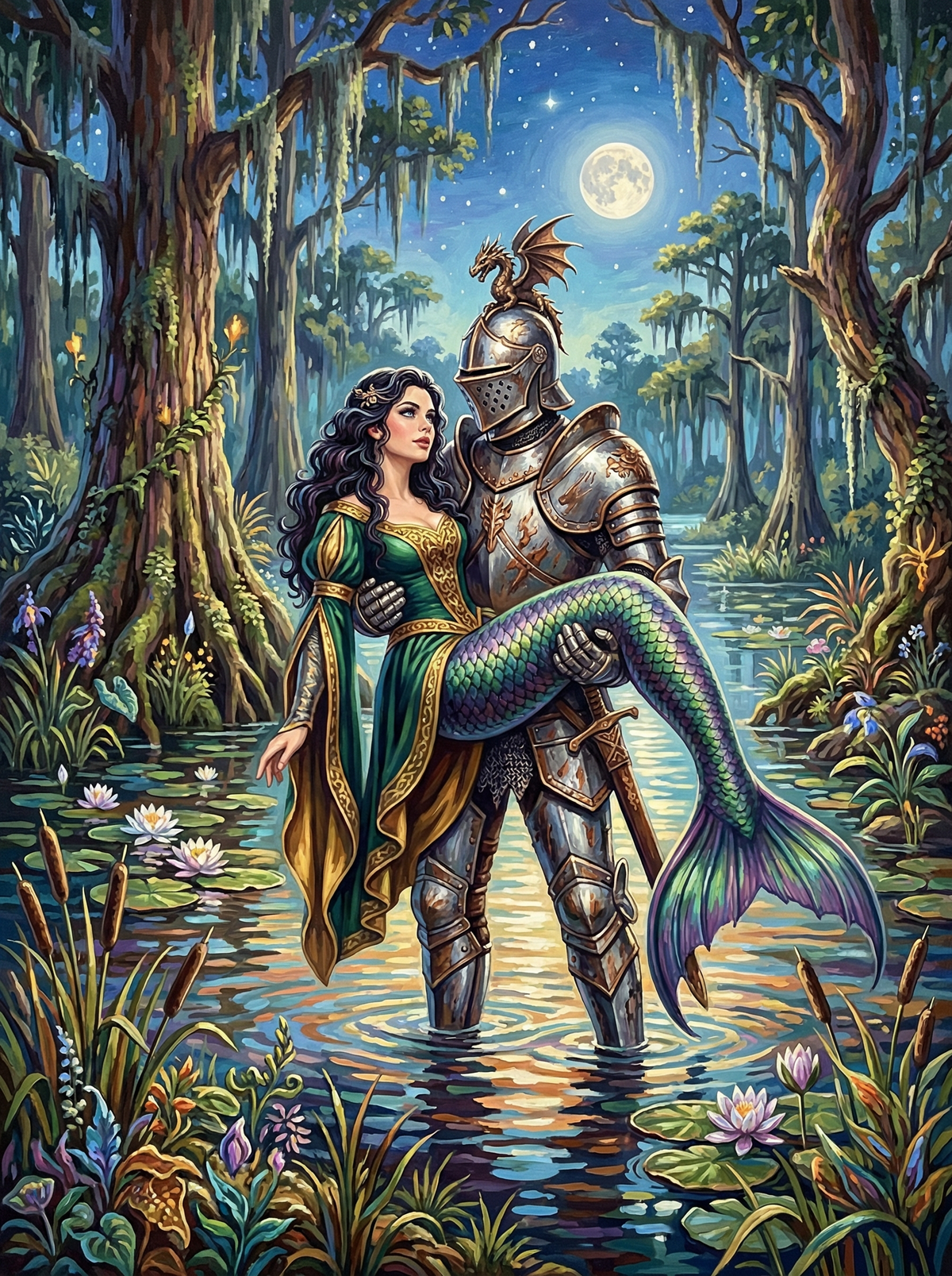 The Knight and the Mermaid (80 Colours)