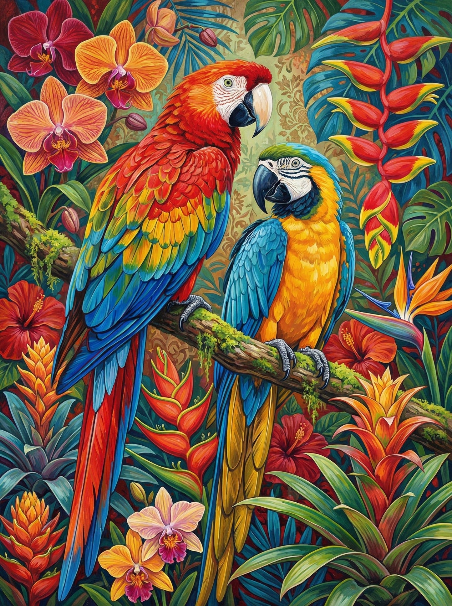 Scarlet Macaw Romance (80 Colours)