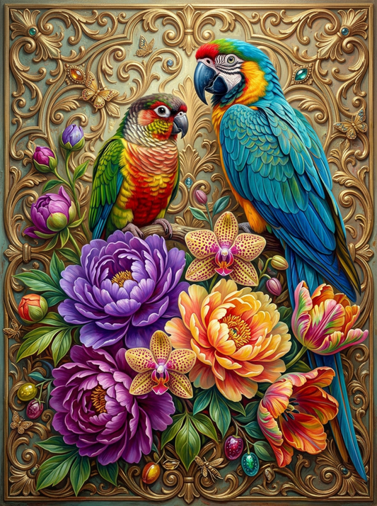 Ornate Parrot Elegance (80 Colours)