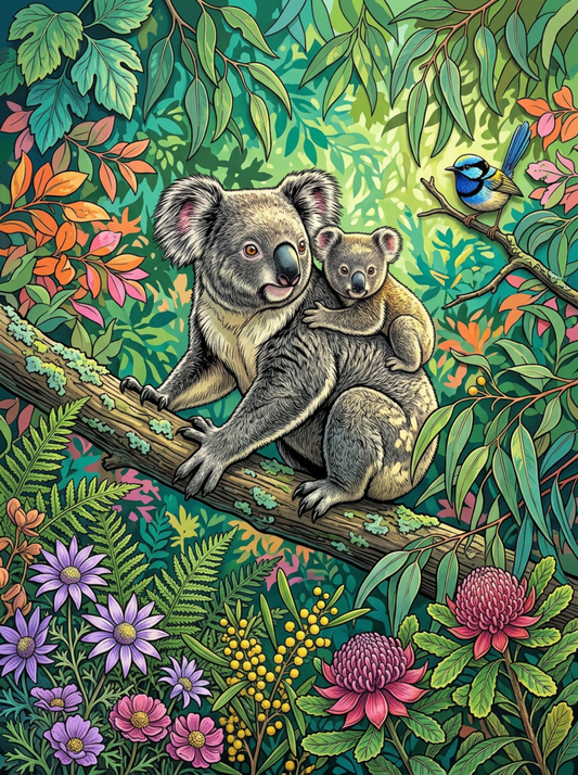 Koala Forest Embrace (120 Colours)
