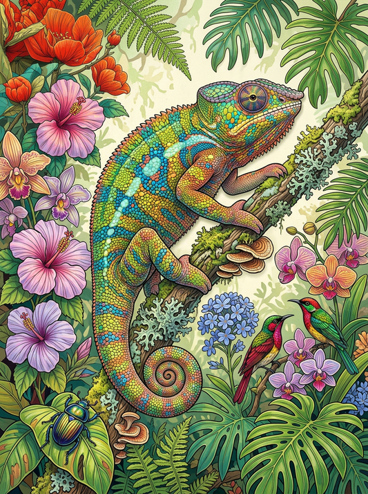 Tropical Garden Chameleon (120 Colours)