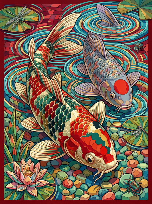 Crimson Koi Reflections (120 Colours)