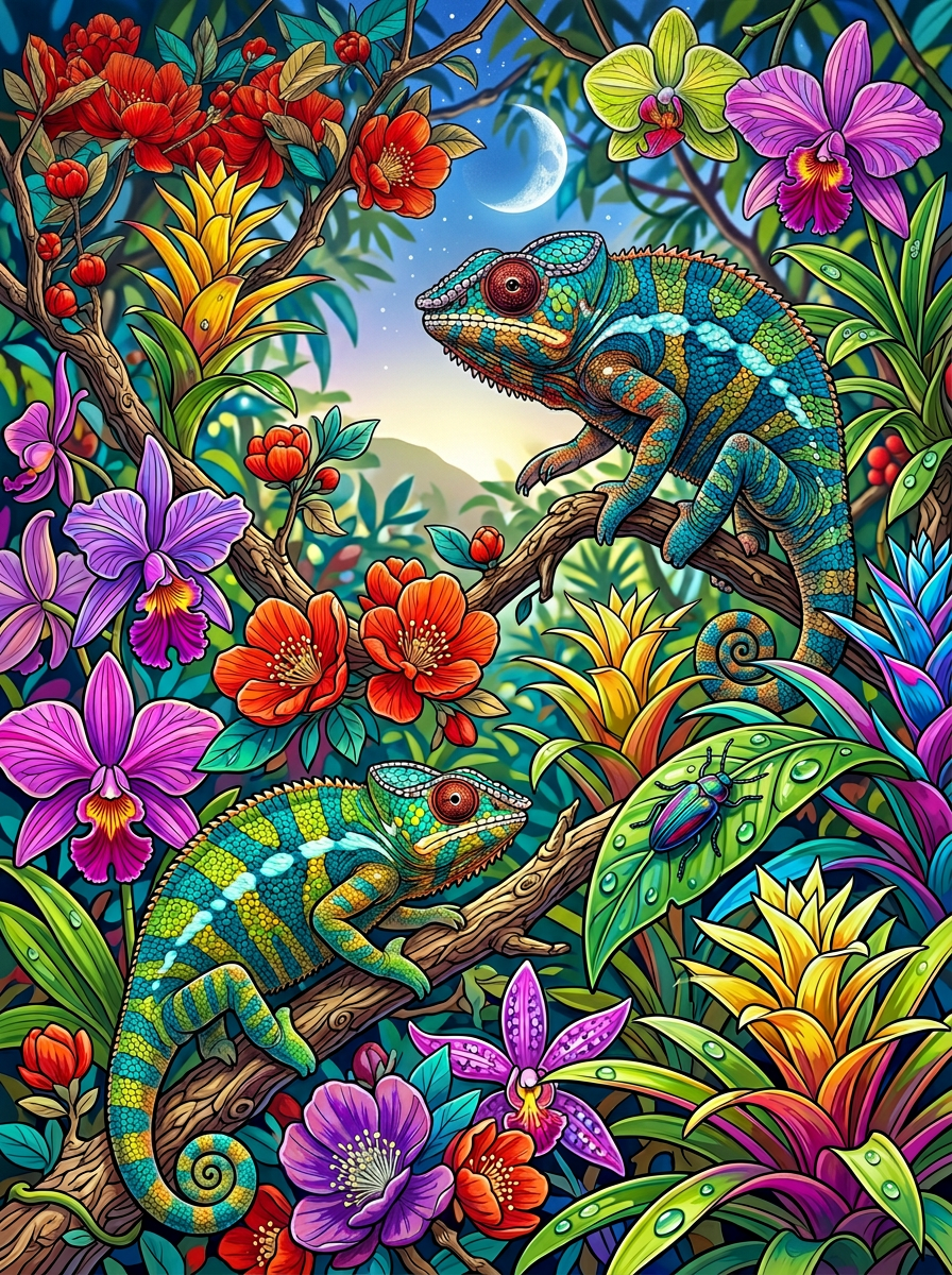 Moonlit Chameleon Bloom (80 Colours)
