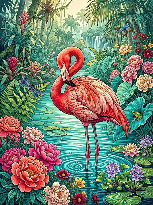 Emerald Lagoon Flamingo (120 Colours)