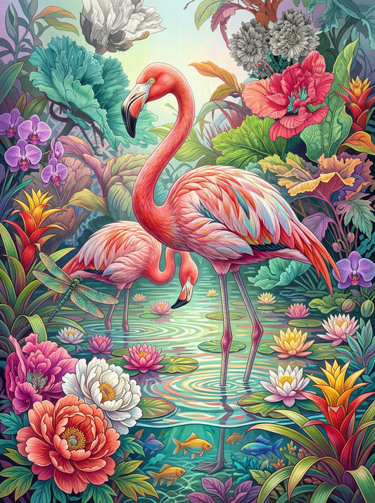 Blush Garden Flamingos (80 Colours)