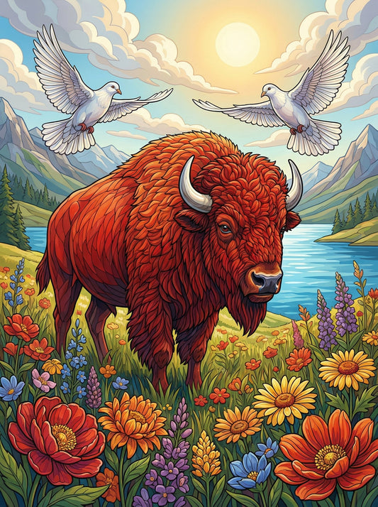 Sunrise Prairie Bison (120 Colours)