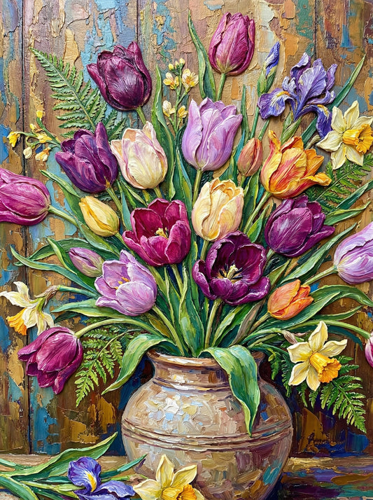 Rustic Tulip Bouquet (120 Colours)