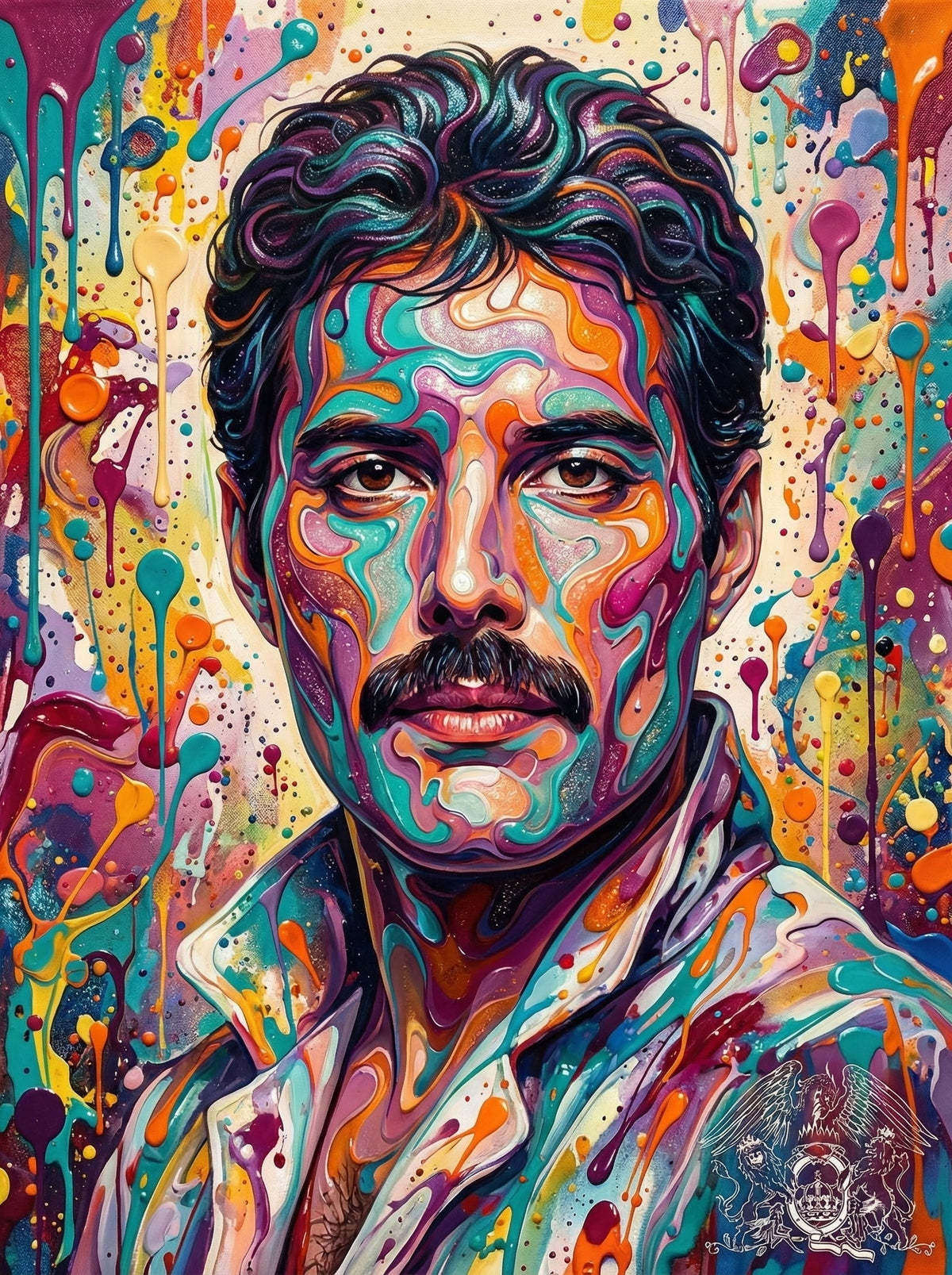 Chromatic Freddie Portrait (80 Colours)