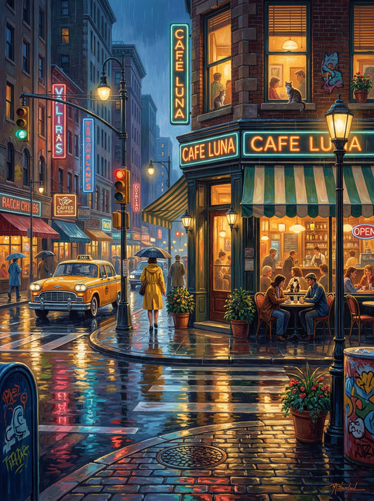 Rainy City Cafe Night Taxi (80 Colours)