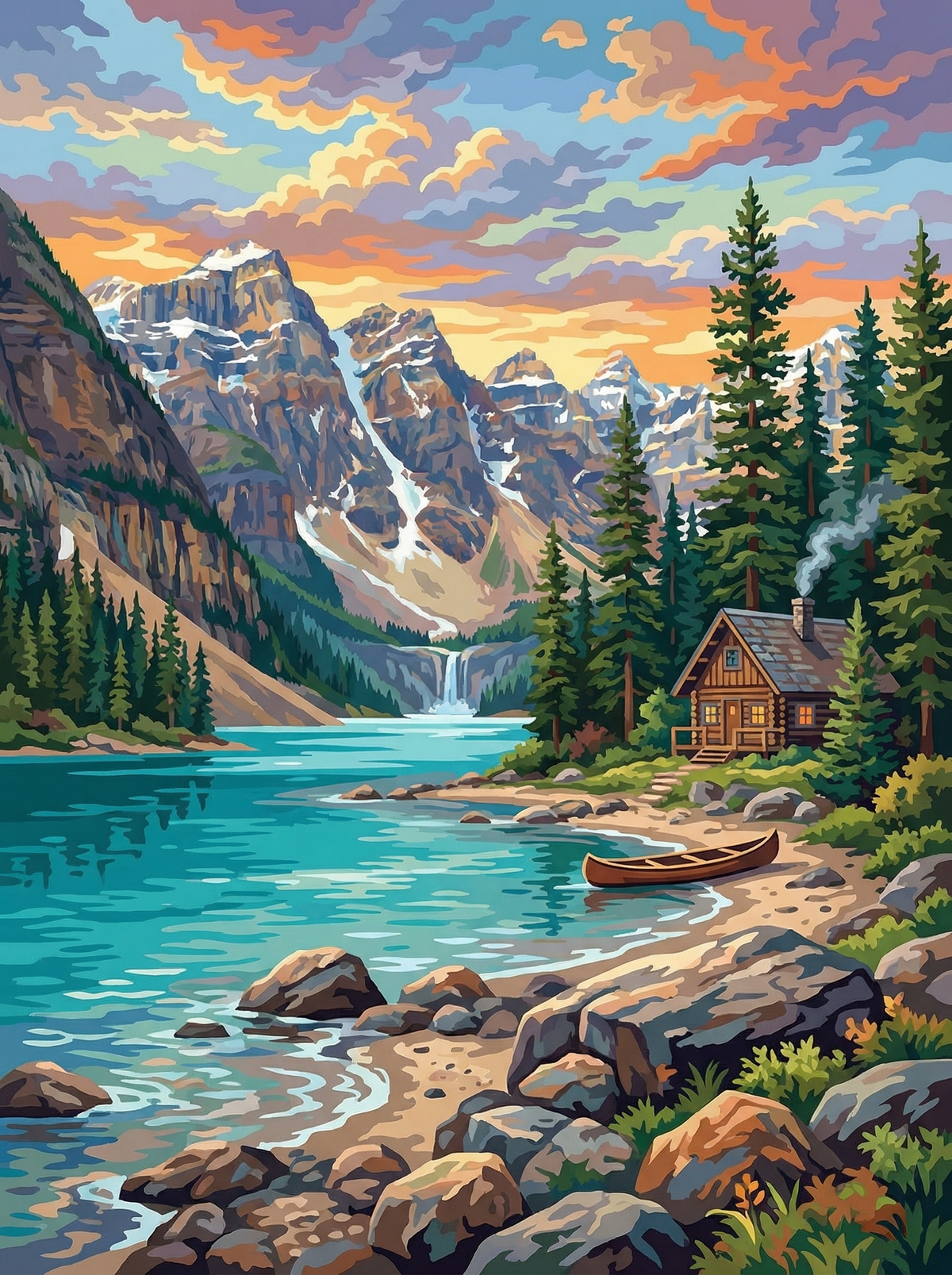Turquoise Lake Cabin Escape (80 Colours)