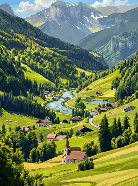 Valley Village Serene Journey (120 Colours)
