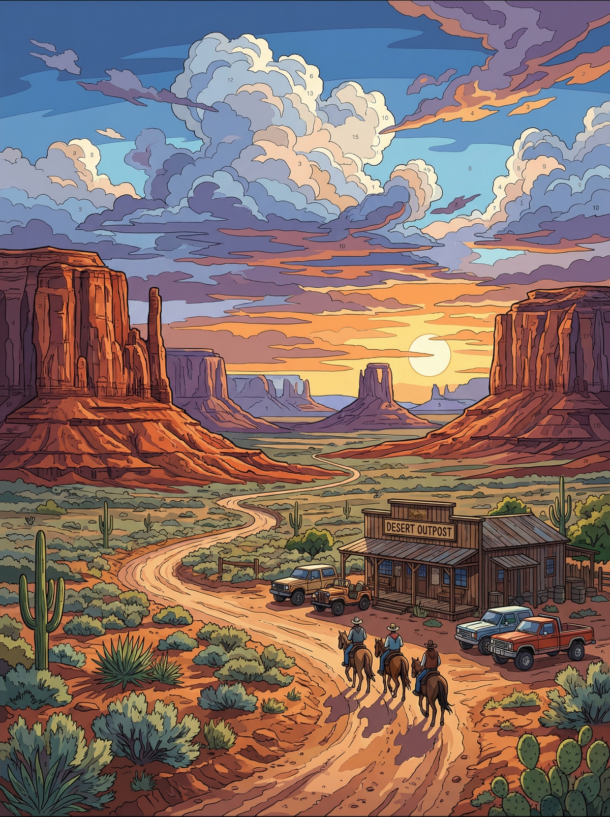 Desert Outpost Sunset Trail (80 Colours)