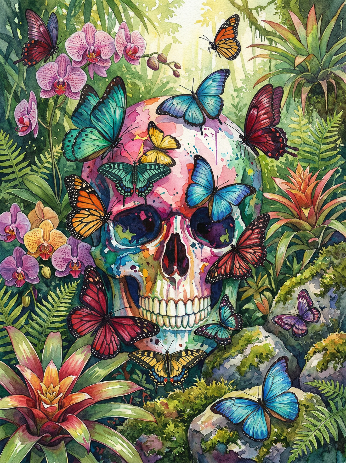 Butterfly Bloom Skull (120 Colours)
